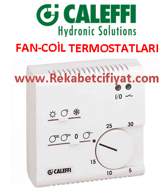 CALEFFİ Göstergeli ve batarya beslemeli dijital oda termostatı.