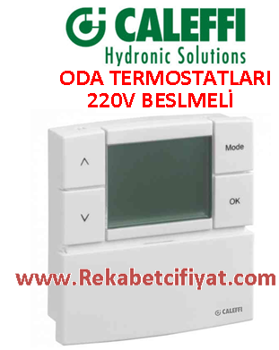 CALEFFİ 220V BESLEMELİ  Ekranlı dijital oda termostatı.