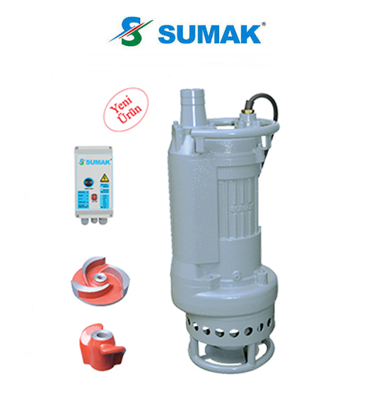 SUMAK, SDT75/3 C 7,5hp 380v Çamurlu Su Pompası Dalgıç Pompası