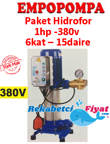 EMPO EMH 80X1/8 T 380V Tek Pompalı Paket Hidrofor 6kat-15daire