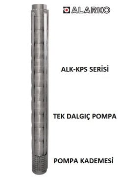 Alarko 6030/13   15Hp  6'' Paslanmaz Çelik Derin Kuyu Tek Dalgıç Pompa (Tek Pompa-Pompa Kademesi) ALK-KPS Serisi