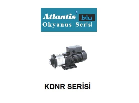 Atlantis Blu KDNR 4-5T 1.5Hp 380V Paslanmaz Çelik Fan ve Difüzörlü Yatık Çok Kademeli Pompa