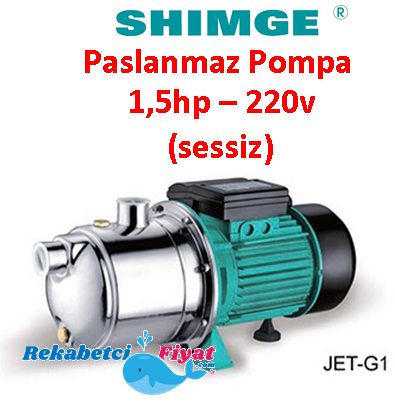 SHIMGE JET750G1 1HP 220V Paslanmaz Gövdeli Jet Pompa