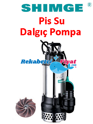 SHIMGE WVSD7502F 1HP 220V Paslanmaz Gövdeli Pis Su Dalgıç Pompa