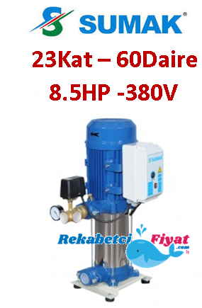 SUMAK SHT16A 850/8 8.5HP 380V Tek Pompalı Paket Hidrofor (23kat-60daire)