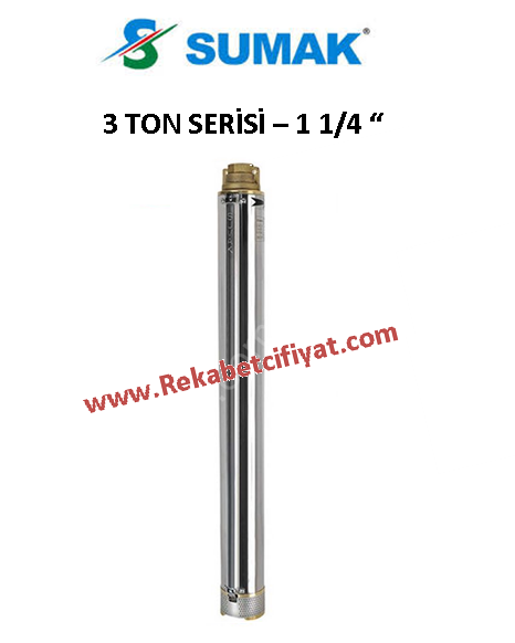 SUMAK 4SD312 1HP 1 1/4\'\' Çıkışlı Dalgıç Pompa (kademe)