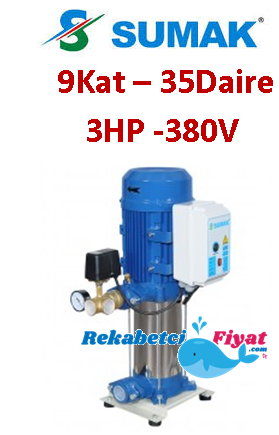 SUMAK SHT12A 300/6 3HP 380V Tek Pompalı Paket Hidrofor (9kat-35daire)