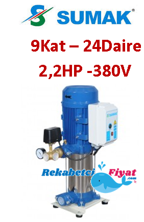 SUMAK SHT12A 220/4 2.2HP 380V Tek Pompalı Paket Hidrofor (9kat-24daire)