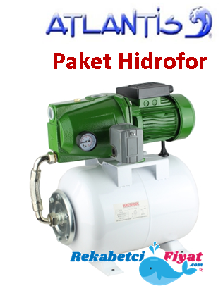ATLANTİS JCP100-ST 1HP 220V 24Lt Tanklı Paket Hidrofor Seti ( 4Kat - 6Daire )