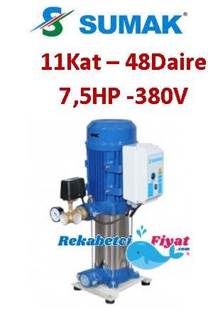 SUMAK SHT24A 750/5 7.5HP 380V Tek Pompalı Paket Hidrofor (11kat-48daire)