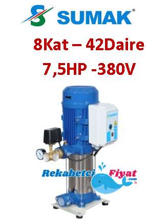 SUMAK SHT24A 550/4 5.5HP 380V Tek Pompalı Paket Hidrofor (8kat-42daire)