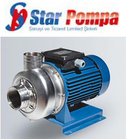 Star SPINOX 551 T 2hp 380v Full Paslanmaz Açık Fanlı Santrifüj Pompa