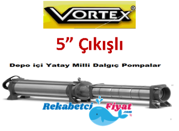 VORTEX 8 YDP 165-02 20HP 380V 5'' Çıkışlı Yatık Paslanmaz Çelik Pompa