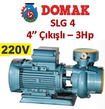 DOMAK SLG4 3HP 220V 4'' Çıkışlı Santrifüj Pompa 2900d/d