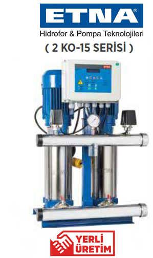 Etna 2 KO 15/7-40 2X5.5hp 380v İki Pompalı Çok Kademeli Paket Hidrofor