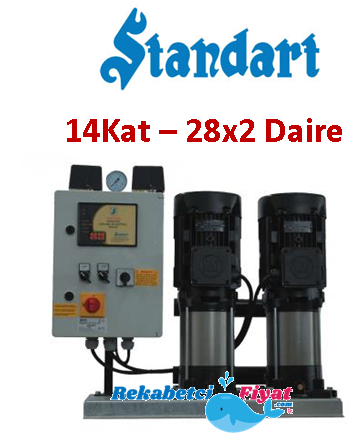 STANDART TH 2X SBT-V 90-7 4HP 380V Çift Pompalı Paket Hidrofor