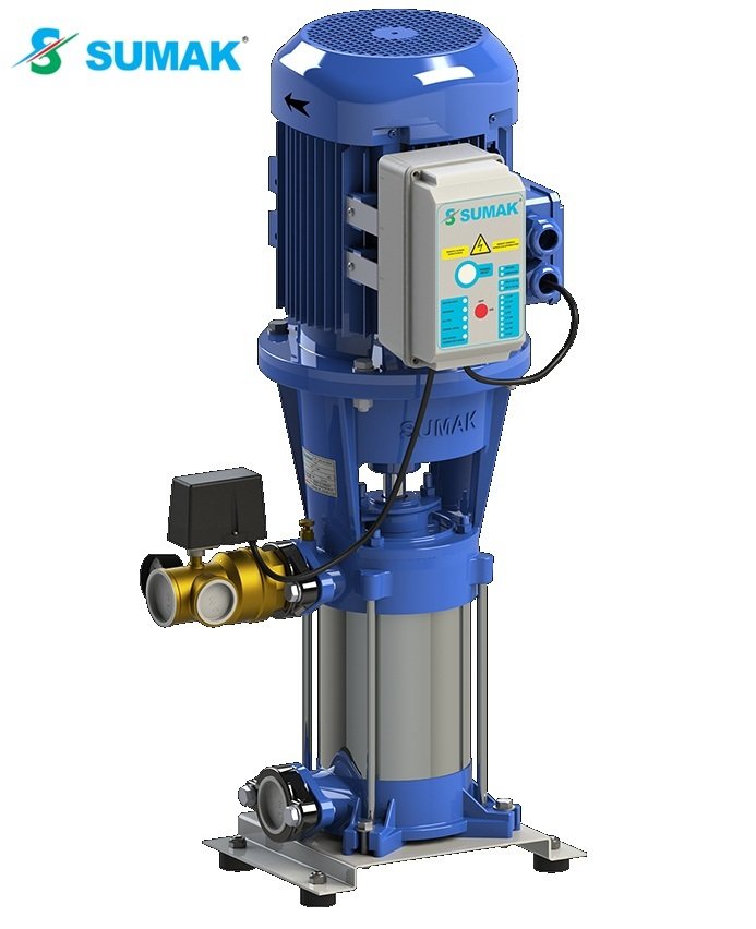 Sumak SHT24A 750/6 1X5.5 kW 380V Tek Pompalı Düşey Milli Kademeli Hidrofor