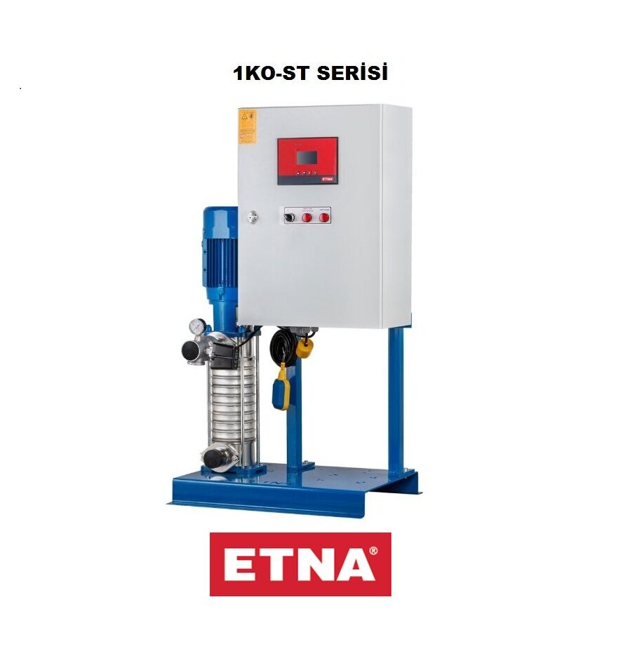 Etna 1KO-ST20/8-110  15Hp 380V Tek Pompalı Komple Paslanmaz Çelik Dik Milli Sabit Devirli Panolu Hidrofor (Aisi 304)