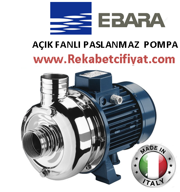 EBARA DWO 200 2HP 380V 2'' Çıkışlı Açık Fanlı Paslanma Çelik Santrifüj Pompa