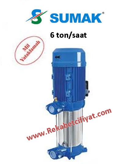 SUMAK SHT8-220/6 2,2hp 380V Noril Fanlı Dik Milli Pompa