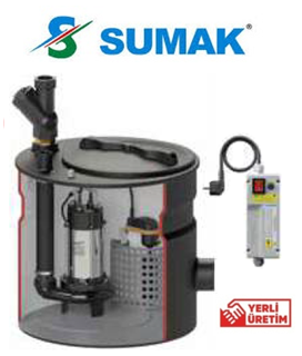 Sumak SMAC-1800 A 150LT 220v Tek Pompalı Atık Su Transfer Ünitesi