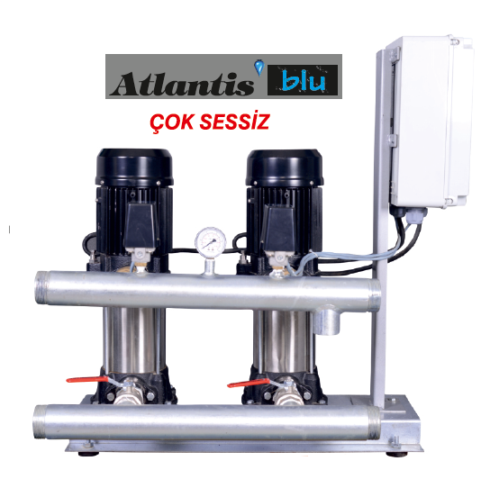 Atlantis YKDIK 7-8KM 2X3Hp 220V Çift Pompalı Panolu Hidrofor (Elektronik Kartlı Sistem)
