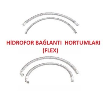 2½''   100 cm  DİRSEKLİ TİP ÇELİK ÖRGÜLÜ HİDROFOR BAĞLANTI HORTUMU (FLEX)