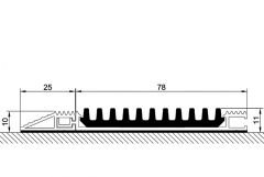 42x60cm SELECT MAT - Bukle Halı ve PVC Fitilli Alüminyum Paspas