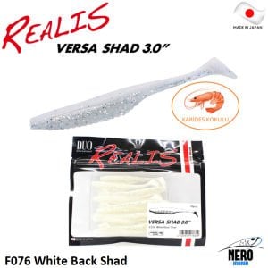 Duo Realis Versa Shad 3'' Silikon Yem F076 White Back Shad