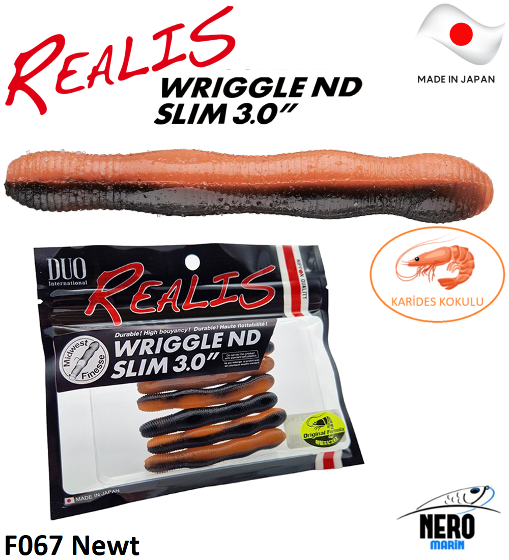Duo Realis Wriggle ND Slim 3'' Silikon Yem F067 Newt