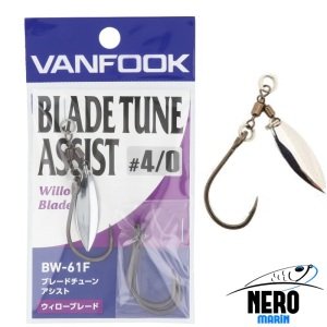 Vanfook Willow Blade BW-61F Fusso Black #4/0 (1+2hooks pack)