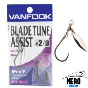 Vanfook Willow Blade BW-61F Fusso Black #2/0 (1+2hooks pack)