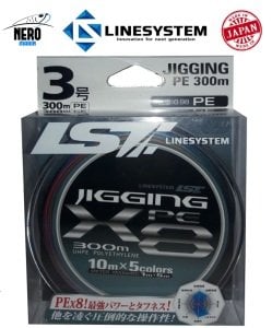 Linesystem Jigging X8 300mt. PE 3.0