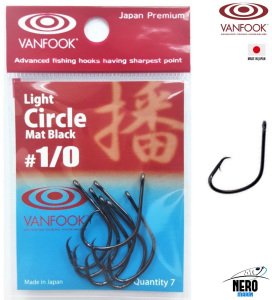 Vanfook Light Circle İğne Mat Black #1/0 (7 pcs./pack)