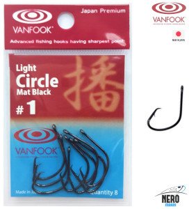 Vanfook Light Circle İğne Mat Black #1 (8 pcs./pack)