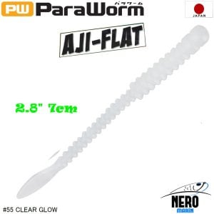 MC Para Worm PW-AJIFLAT 2.8'' #55 Clear Glow