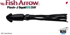 Flash J Squid 3.5'' SW #07 Solid Black
