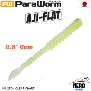 MC Para Worm PW-AJIFLAT 2.3'' #61 2 Tone Clear Chart