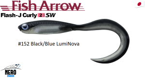 Flash J Curly 2'' SW #152 LumiNova Black Blue