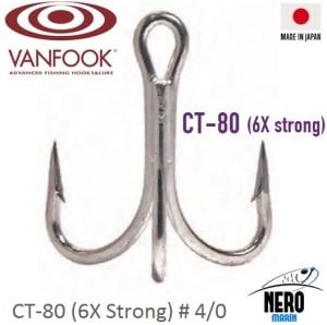 Vanfook 3' lü 6X Güçlü İğne CT-80 #4/0 (6 pcs./pack)