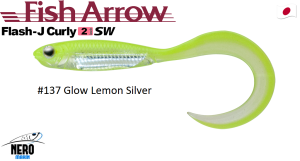 Flash J Curly 2'' SW #137 Glow Lemon Silver