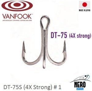 Vanfook 3' lü 4X Güçlü İğne DT-75S #1 (4 pcs./pack)
