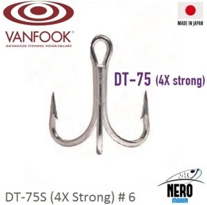 Vanfook 3' lü 4X Güçlü İğne DT-75S #6 (4 pcs./pack)