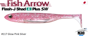 Flash J Shad 4'' Plus  SW 117 Glow Pink Silver