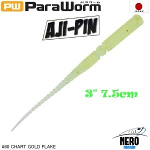 MC Para Worm PW-AJIPIN 3'' #60 Chart Gold Flake