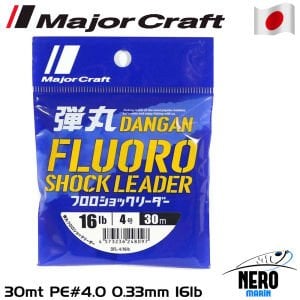 MC Dangan Fluoro Shock Leader DFL 4.0/0.33mm./16Lb/7.2kg./30mt.