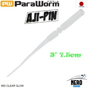 MC Para Worm PW-AJIPIN 3'' #55 Clear Glow