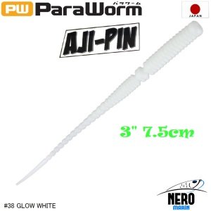 MC Para Worm PW-AJIPIN 3'' #38 Glow White