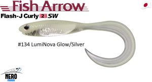 Flash J Curly 2'' SW #134 LumiNowa Glow Silver