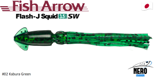 Flash J Squid 3.5'' SW #02 Kabura Green